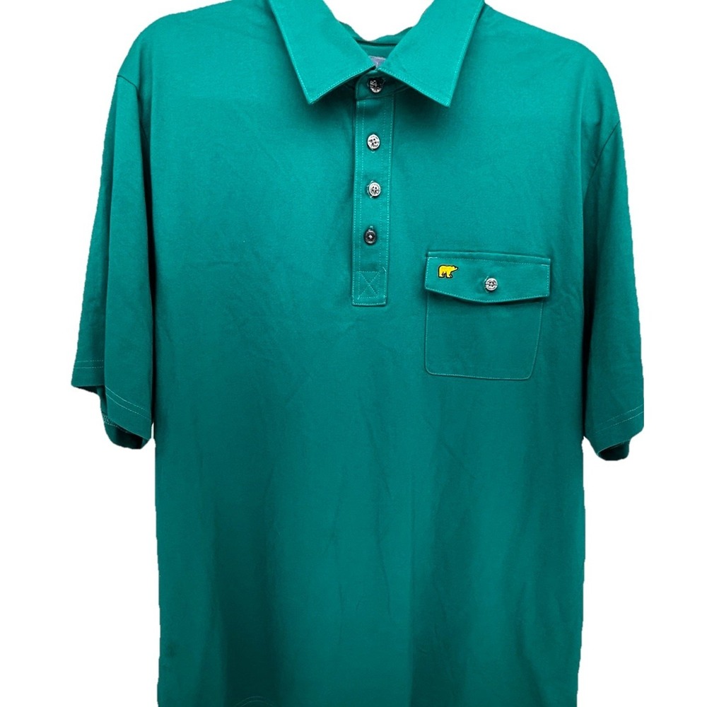 Jack Nicklaus Men's XL Aqua Green Stay Dri Cotton Polo Shirt Solid Golf